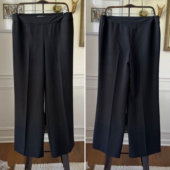 S.C. & CO. Women's Pull On Wide Straight Leg Black Pants 10 - Picture 1 of 5